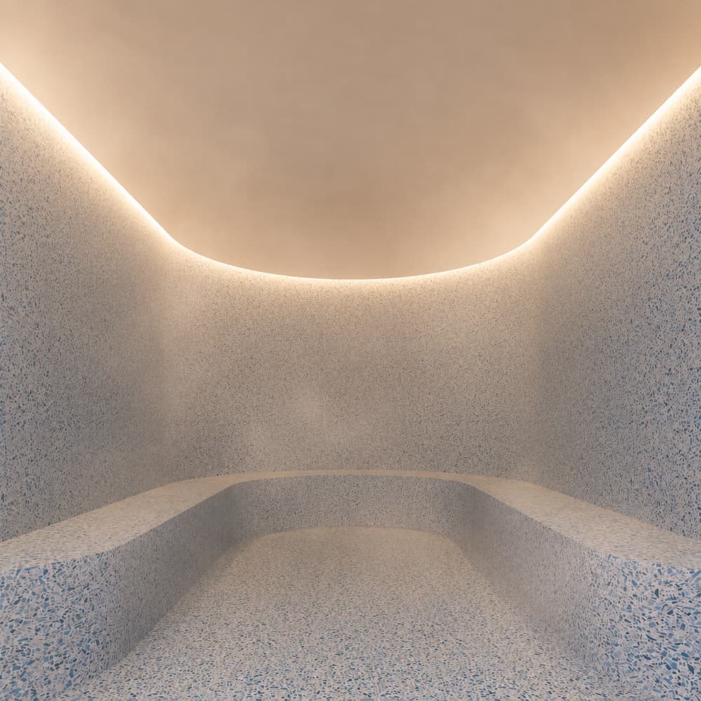 Steam room, architect render